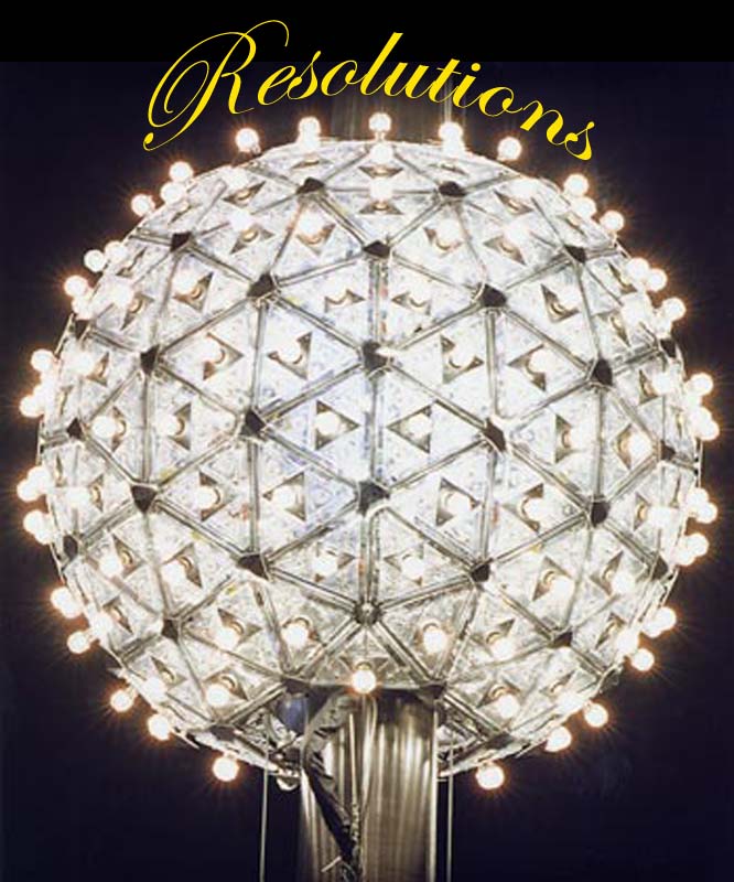 New Years Ball with the title Resoultions